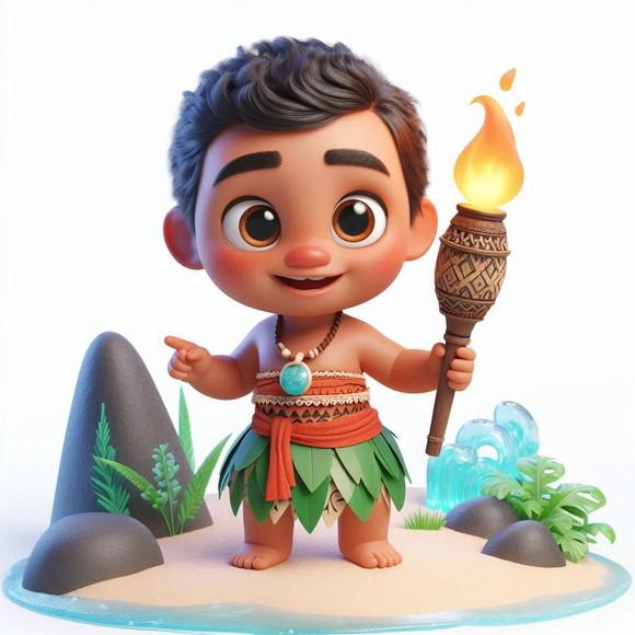 Kit Digital Fofo Moana Bebê 3d