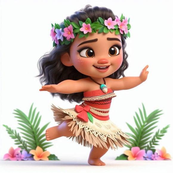Kit Digital Fofo Moana Bebê 3d