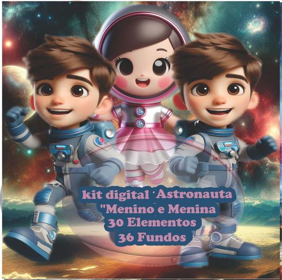 Kit Digital Menino e Menina Astronauta