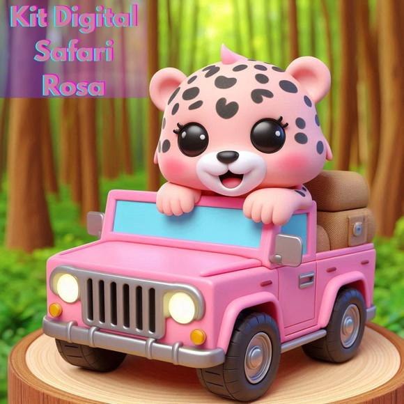 Kit Digital Safari Rosa