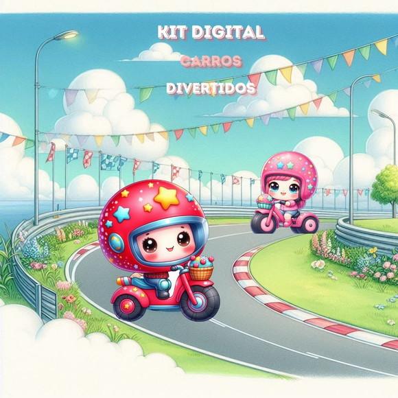 Kit Digital Veículos Divertidos