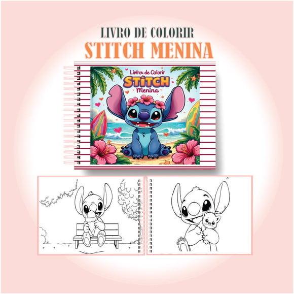 Livro de Colorir Fofo Stitch Menina