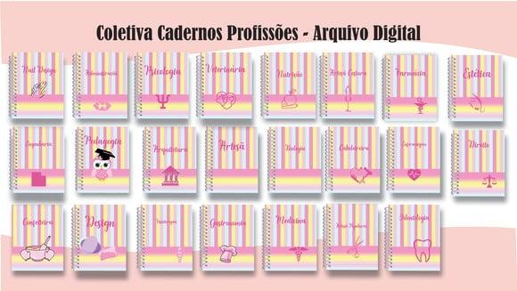 Pack Profissões Capas e Miolo de Caderno