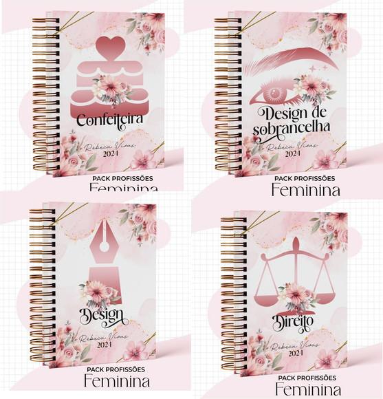 Pack Profissões Feminina Rosa 2024 Arquivo Digital