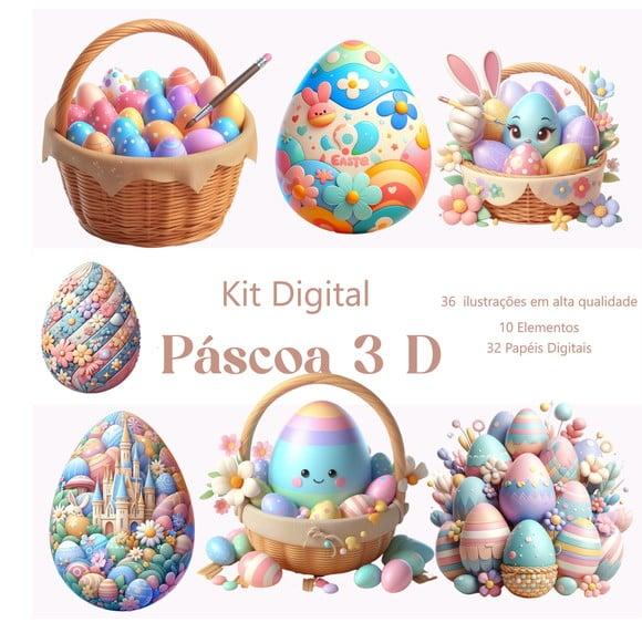 Páscoa Encantada 3d Kit Digital