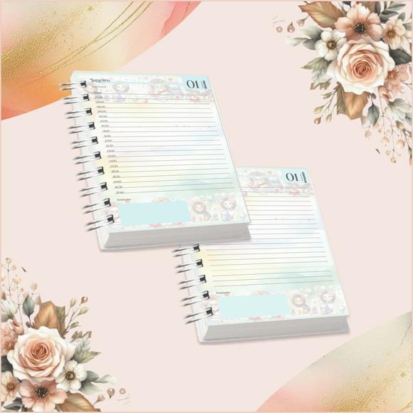 Volta às Aulas Arquivo Digital Combo Agenda Leão e Leoa.