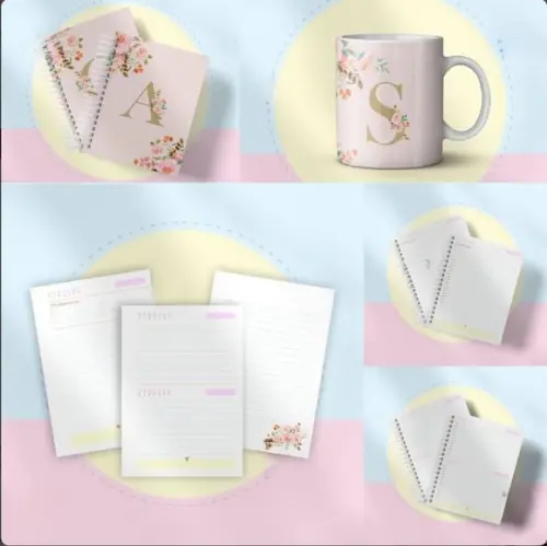 Agendas Não Datadas Alfabeto Floral Arquivo Digital