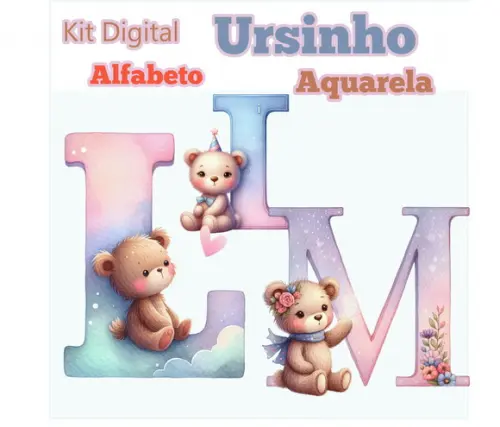 Alfabeto Ursinho, Dia dos Namorados Kit Digital