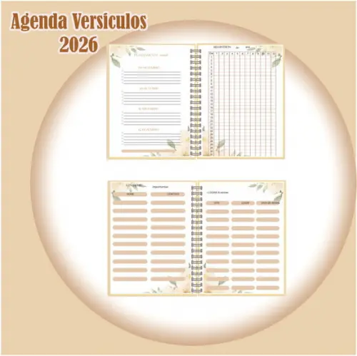 Arquivo Digital ? Agenda de Versículos 2026 Amarela Floral