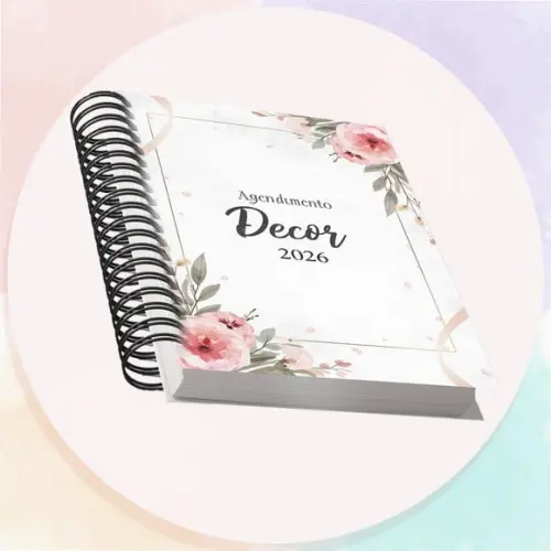 Arquivo Digital Agendamento Decoração 2026 Cinza
