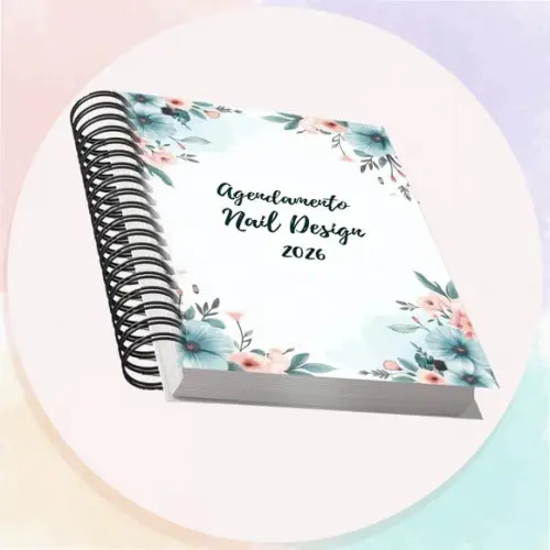 Arquivo Digital Agendamento Nail Design 2026 Azul