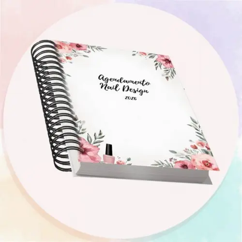 Arquivo Digital Agendamento Nail Design 2026 Cinza