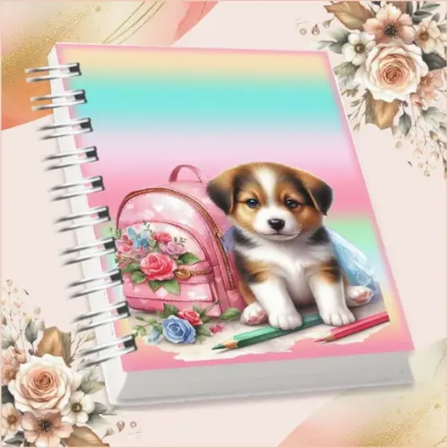 Arquivo Digital Combo Agenda Escolar Cachorrinho Aquarela 04