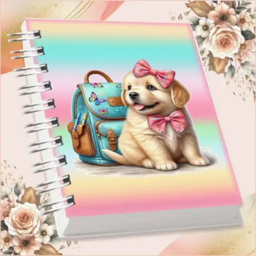 Arquivo Digital Combo Agenda Escolar Cachorrinho Aquarela 05