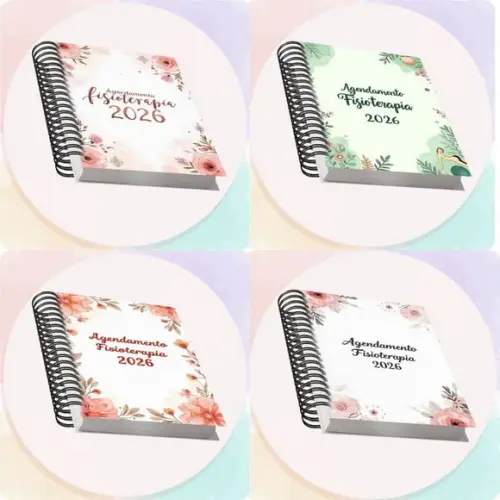 Arquivo Digital Combo Agendamento Fisioterapia 2026 8 Cores