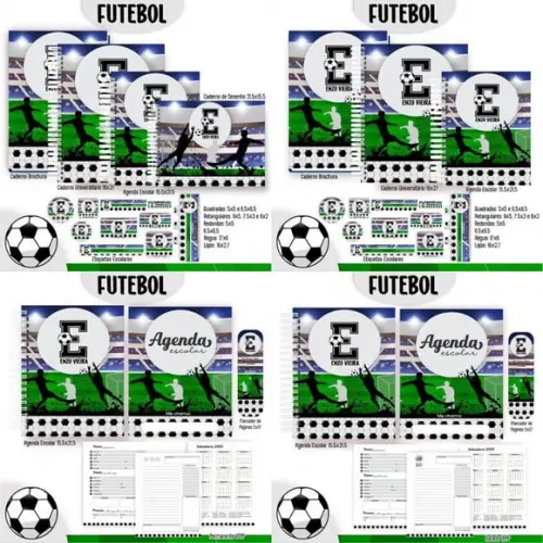 Arquivo Digital Combo Escolar 2025 - Futebol Alfabeto