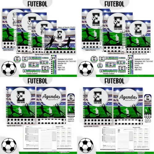 Arquivo Digital Combo Escolar 2025 - Futebol Alfabeto