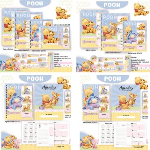 Arquivo Digital Combo Escolar 2025 - Ursinho Pooh