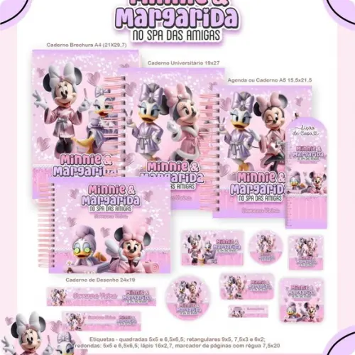 Arquivo Digital Combo Volta às Aulas Minnie e Margarida