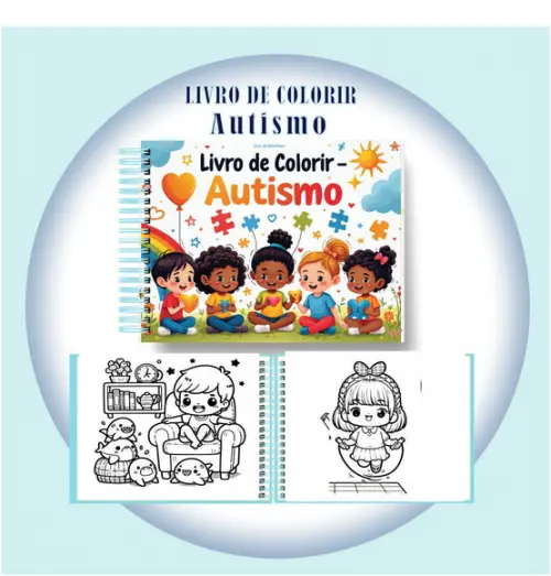 Arquivo Digital Livro de Colorir Autismo Fofo