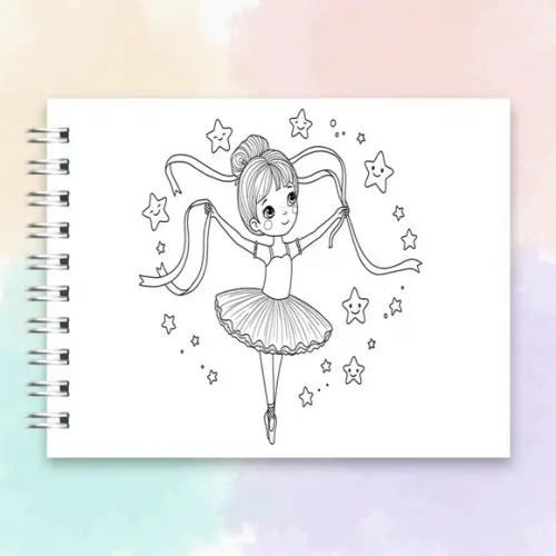 Arquivo Digital Livro de Colorir Bailarina