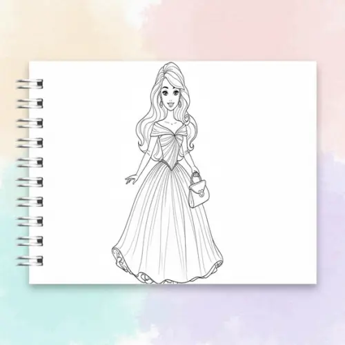 Arquivo Digital Livro de Colorir Barbie