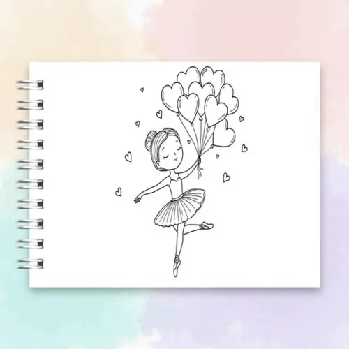 Arquivo Digital Livro de Colorir Bailarina