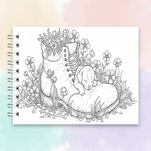 Arquivo Digital Livro de Colorir Cachorrinhos Amigaveis