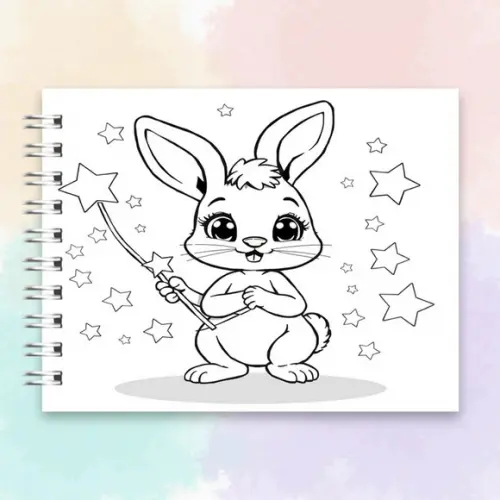 Arquivo Digital Livro de Colorir Coelhinha Mágica