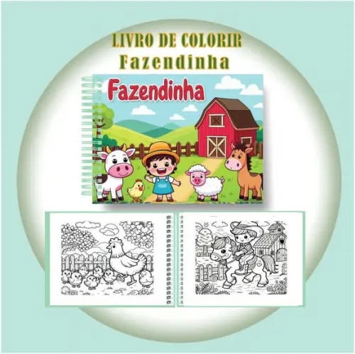 Arquivo Digital Livro de Colorir Fazendinha 01