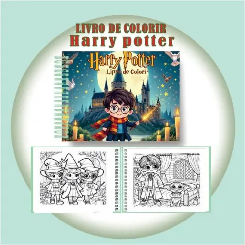 Arquivo Digital Livro de Colorir Harry Potter Mágico 01