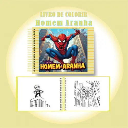 Arquivo Digital Livro de Colorir Homem-aranha