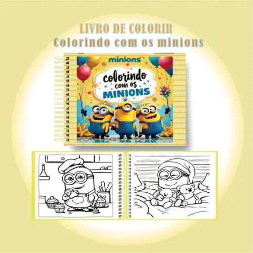 Arquivo Digital Livro de Colorir Minions Divertidos