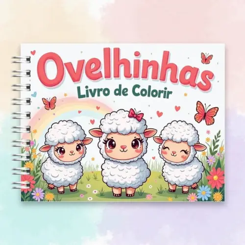 Arquivo Digital Livro de Colorir Ovelhinhas