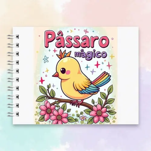Arquivo Digital Livro de Colorir Passaro Magico