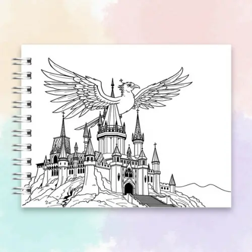 Arquivo Digital Livro de Colorir Passaro Magico