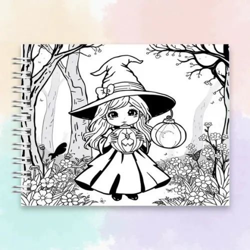 Arquivo Digital Livro de Colorir Pequena Bruxinha