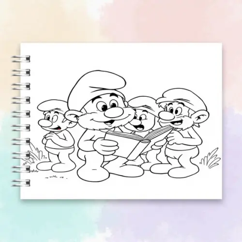 Arquivo Digital Livro de Colorir Smurfs