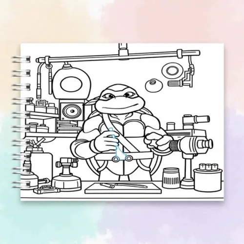 Arquivo Digital Livro de Colorir Tartarugas Ninjas