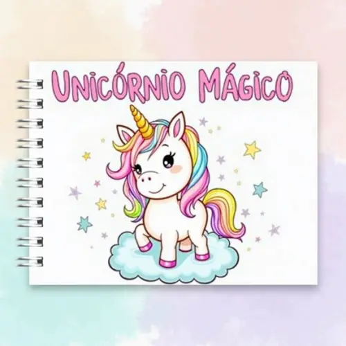 Arquivo Digital Livro de Colorir Unicórnio Mágico