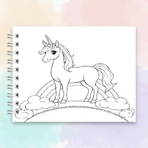 Arquivo Digital Livro de Colorir Unicórnio Mágico