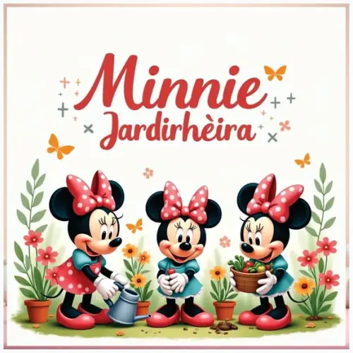 Arquivo Digital, Kit Digital Minnie Jardinheira 3d