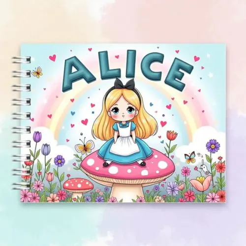 Arquivo Digital: Livro de Colorir Alice Kawaii