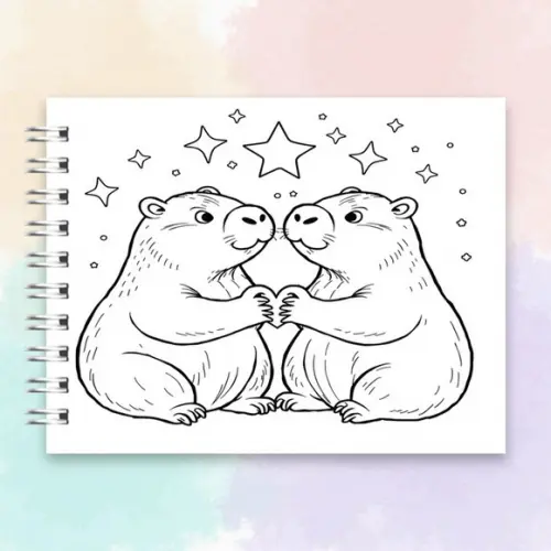 Arquivo Digital: Livro de Colorir Capy Lovers