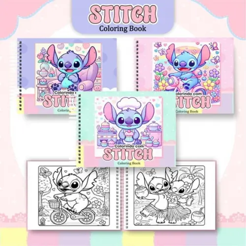 Arquivo Digital: Livro de Colorir Stitch Menina
