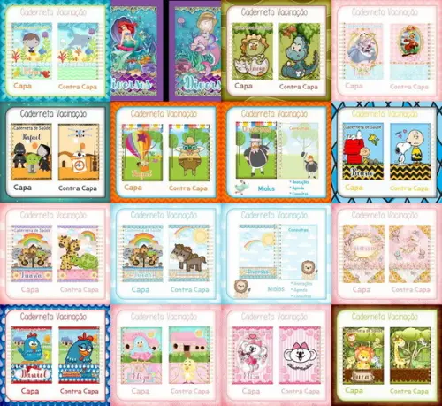 Combo Arquivo Caderneta de Vacinação e Livro Bb 150 Temas