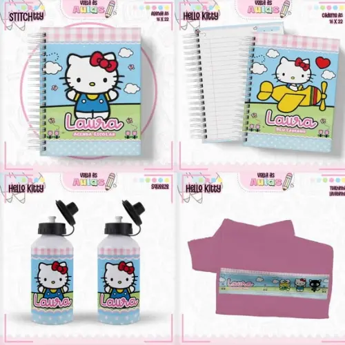 Combo Digital Volta às Aulas 2025 - Tema Hello Kitty