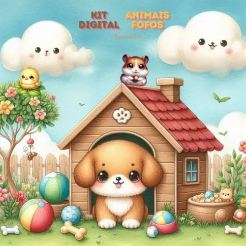Kit Digital "animais Fofos