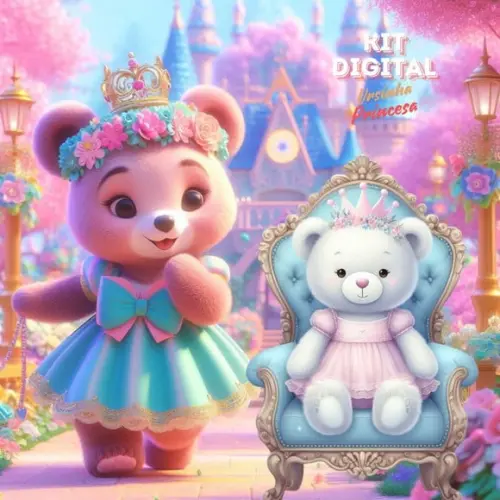 Kit Digital "ursinha Princesa