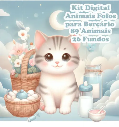 Kit Digital Animais Fofos
